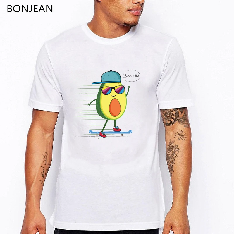 Авокадо веганская футболка Мужская Футболка harajuku kawaii homme karean одежда мужская