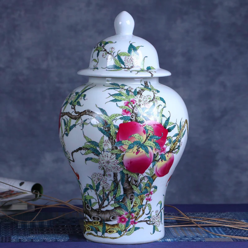 H-60CM Jingdezhen Керамические вазы античные персиковые конфеты банка для хранения современные ручные декоративные украшения керамическая банка для храма
H-60CM Jingdezhen Керамические вазы античные персиковые конфеты банка для хранения современные ручные декоративные украшения керамическая банка для храма