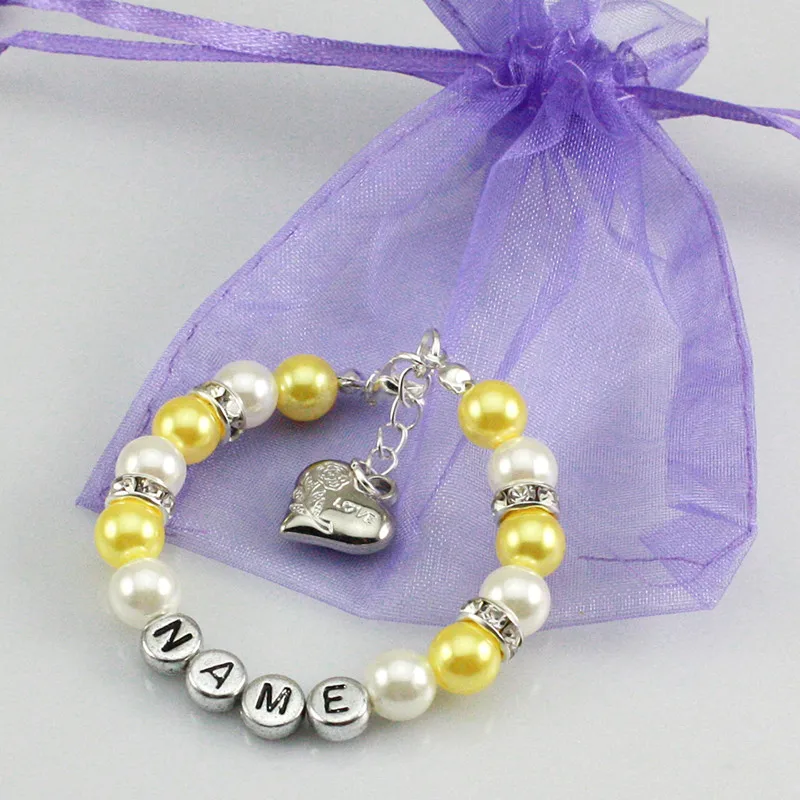 New name Personalised Girl baby Birthday Christmas Gift Charm name Bracelet with bag-yellow
New name Personalised Girl baby Birthday Christmas Gift Charm name Bracelet with bag-yellow