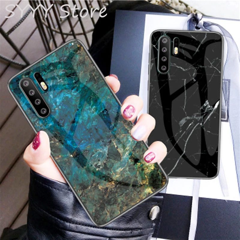Чехол из мраморного стекла для Huawei mate 20 lite P20 P30 Pro p30 p10 10 Honor 8X Play Nova 3 4 чехол