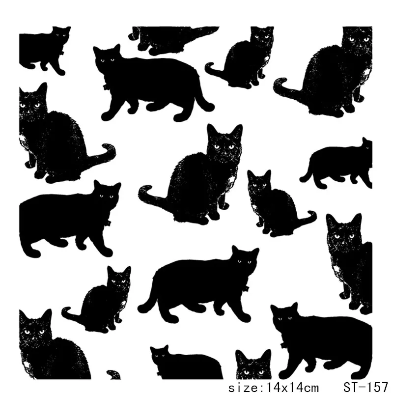 AZSG Black Cat Family Theme clear stamp scrapbook rubber stamp seal paper craft clear stamp card making