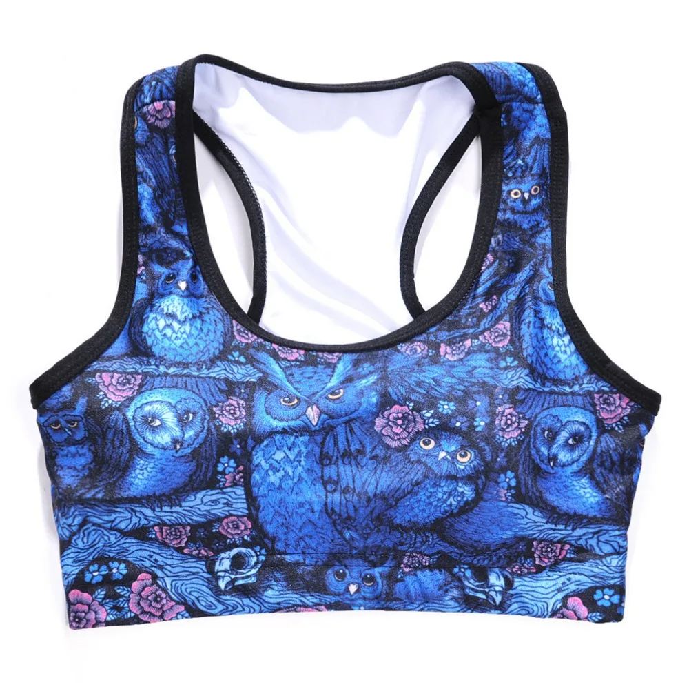 Women Blue Owl Print Fitness Short Vest Workout Wireless Underwear Seamless Stretch Tank Top Hiphop Soft Bras
Women Blue Owl Print Fitness Short Vest Workout Wireless Underwear Seamless Stretch Tank Top Hiphop Soft Bras