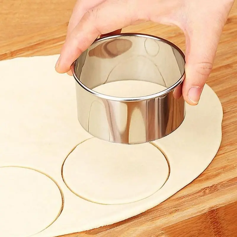 Stainless Steel Dumplings Wrapper Molds Cutter Set Maker Tools Round Biscuit Pastry Dough Cutting Tool | Дом и сад