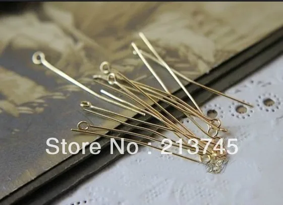 Free Shipping Wholesale 3500pcs 35mm gold 9 word needle Eye Pins/Head Pins DIY Jewelry Accessories/Findings
Free Shipping Wholesale 3500pcs 35mm gold 9 word needle Eye Pins/Head Pins DIY Jewelry Accessories/Findings