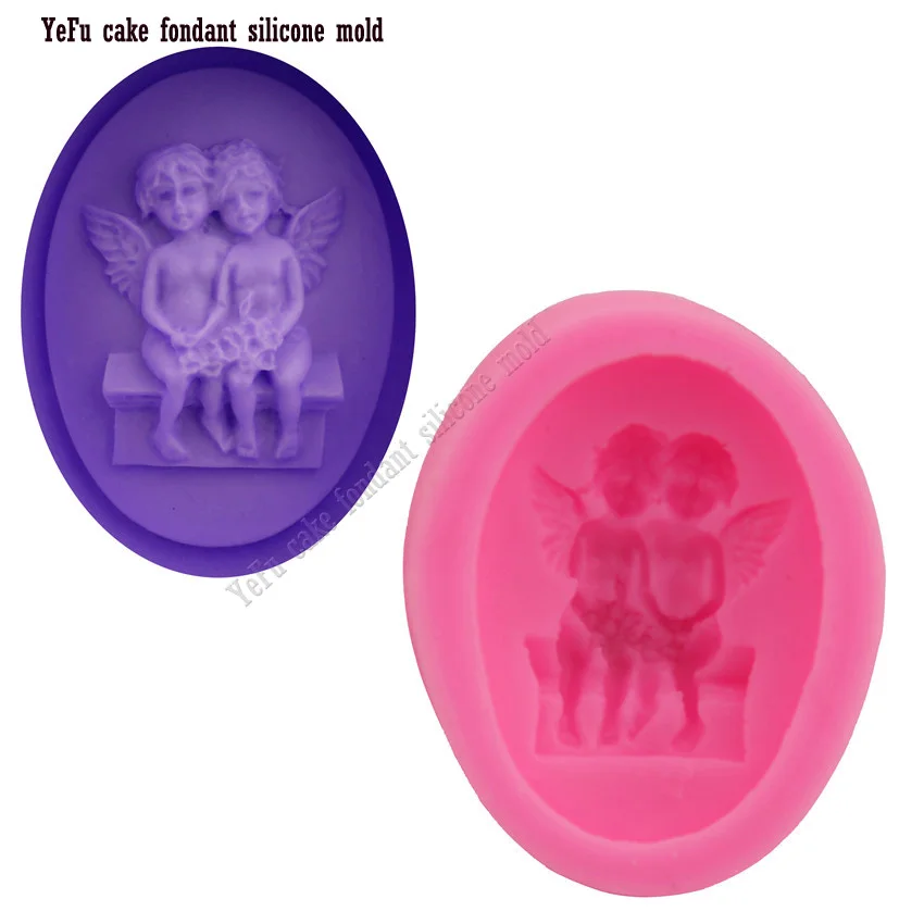 Lovely angel Cartoon Fondant chocolate silicone mold for cake decorating tools baking mould F0858
Lovely angel Cartoon Fondant chocolate silicone mold for cake decorating tools baking mould F0858