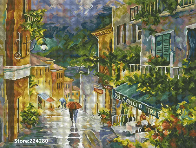 Needlework,embroidery,DIY Walking in the rain umbrella scenery Unprinted Cross stitch kits, Pattern counted Cross-Stitching
Needlework,embroidery,DIY Walking in the rain umbrella scenery Unprinted Cross stitch kits, Pattern counted Cross-Stitching