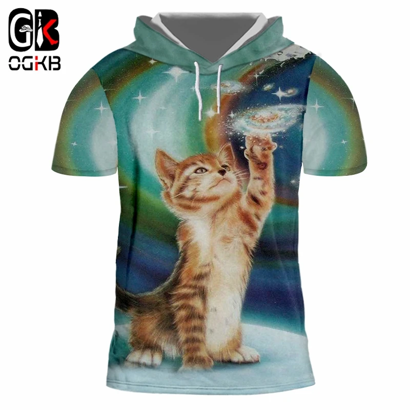 OGKB Hooded Tee Shirt Male Hot Short Sleeve 3D Tshirt Printed Paisley Cat Hiphop 5XL 6XL Costume Hombre Autumn Cap Tshirt
OGKB Hooded Tee Shirt Male Hot Short Sleeve 3D Tshirt Printed Paisley Cat Hiphop 5XL 6XL Costume Hombre Autumn Cap Tshirt