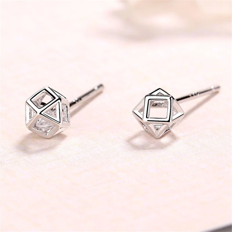 Classic Cute Cubic Geometric Square Ear Studs Sliver Rubik's Cube Simple Errings Women Friends Birthday Gift SE769
Classic Cute Cubic Geometric Square Ear Studs Sliver Rubik's Cube Simple Errings Women Friends Birthday Gift SE769