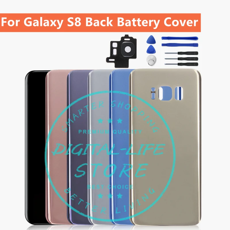 Для Galaxy S8 G950 батарея задняя крышка стеклянная дверь Корпус Запасные запасные