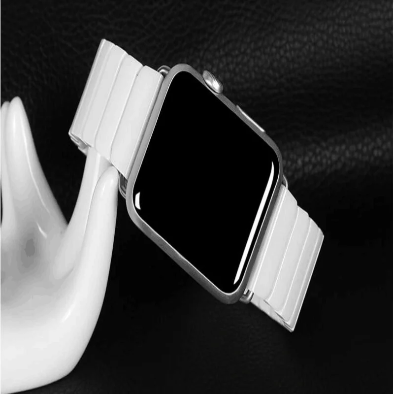 GOOSUU Ceramic Watchband for Apple Watch 38mm 40mm 42mm 44mm Connector Adapter For Apple Watch Iwatch Series Black White
GOOSUU Ceramic Watchband for Apple Watch 38mm 40mm 42mm 44mm Connector Adapter For Apple Watch Iwatch Series Black White