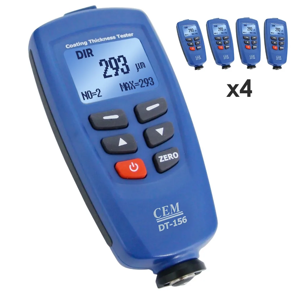 4 pieces x Paint Coating DT-156 Digital Thickness Gauge Meter Tester 0~1250um + Auto F & NF Probe + USB Cable + CD software
4 pieces x Paint Coating DT-156 Digital Thickness Gauge Meter Tester 0~1250um + Auto F & NF Probe + USB Cable + CD software
