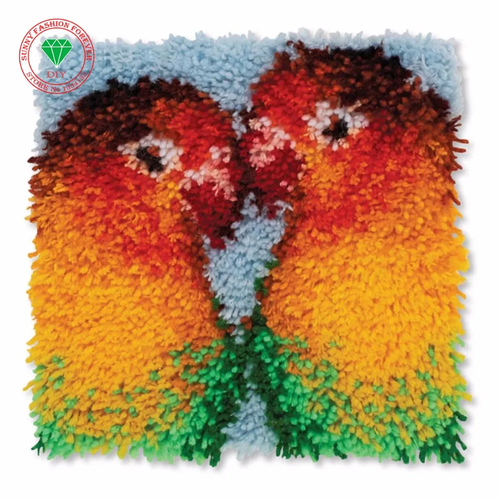 Parrot Needlework Pillowcase Latch hook rug kits cross stitch thread embroidery kit Carpet embroidery Pillowcase crochet hooks
Parrot Needlework Pillowcase Latch hook rug kits cross stitch thread embroidery kit Carpet embroidery Pillowcase crochet hooks