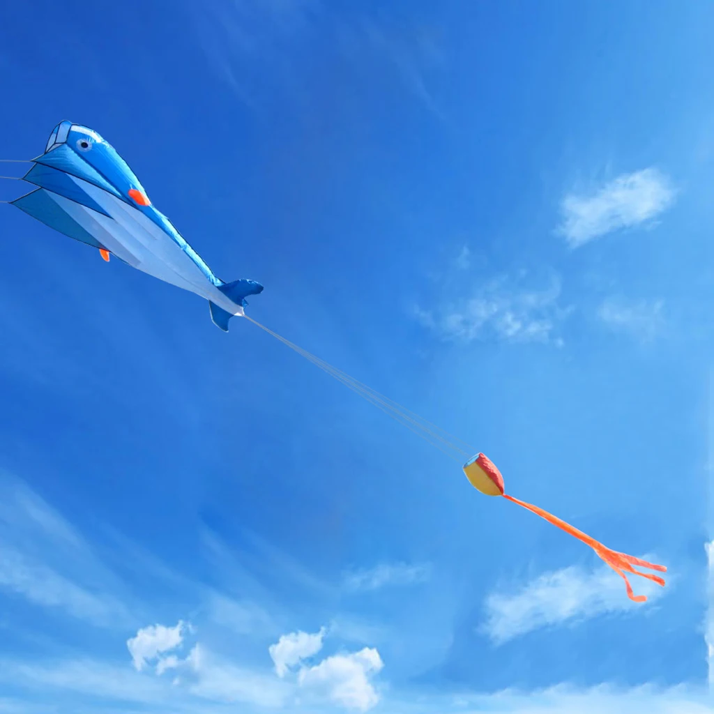 85inch Large Blue Dolphin Frameless Soft Parafoil Kite For Kids & Adults Beach Park Garden Playground Outdoor Play
85inch Large Blue Dolphin Frameless Soft Parafoil Kite For Kids & Adults Beach Park Garden Playground Outdoor Play