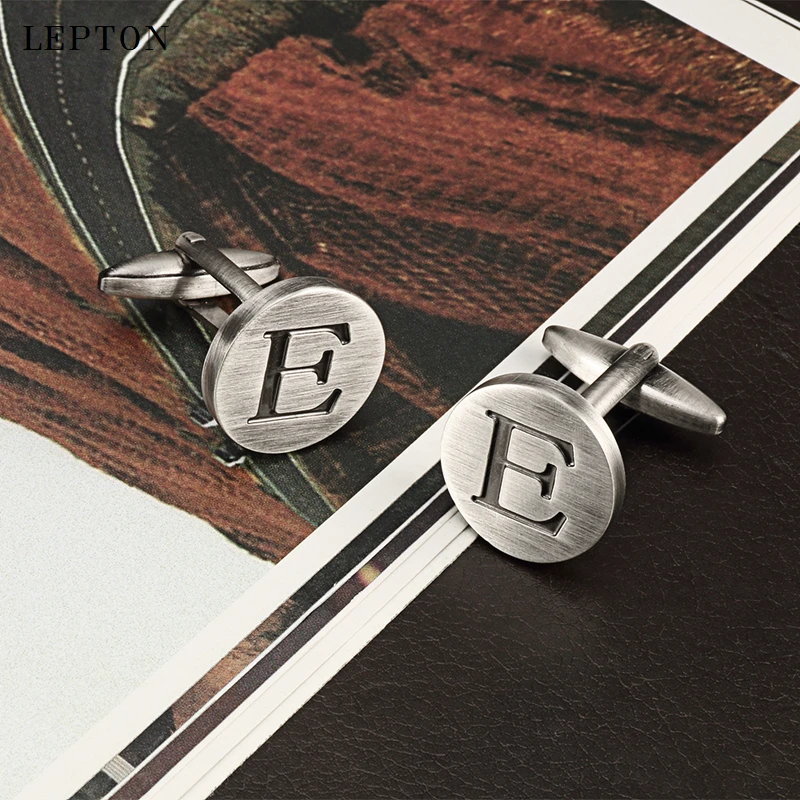 Lepton Letters E of an alphabet Cufflinks For Mens Antique Silver plated Round Letters E cuff links Men shirt cuffs Cufflinks
Lepton Letters E of an alphabet Cufflinks For Mens Antique Silver plated Round Letters E cuff links Men shirt cuffs Cufflinks
