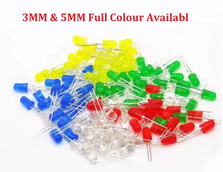 100PCS 3MM 5MM DIP LED Red Yellow Green Blue Warm White high bright F3 F5 quality bead light emitting diode
100PCS 3MM 5MM DIP LED Red Yellow Green Blue Warm White high bright F3 F5 quality bead light emitting diode