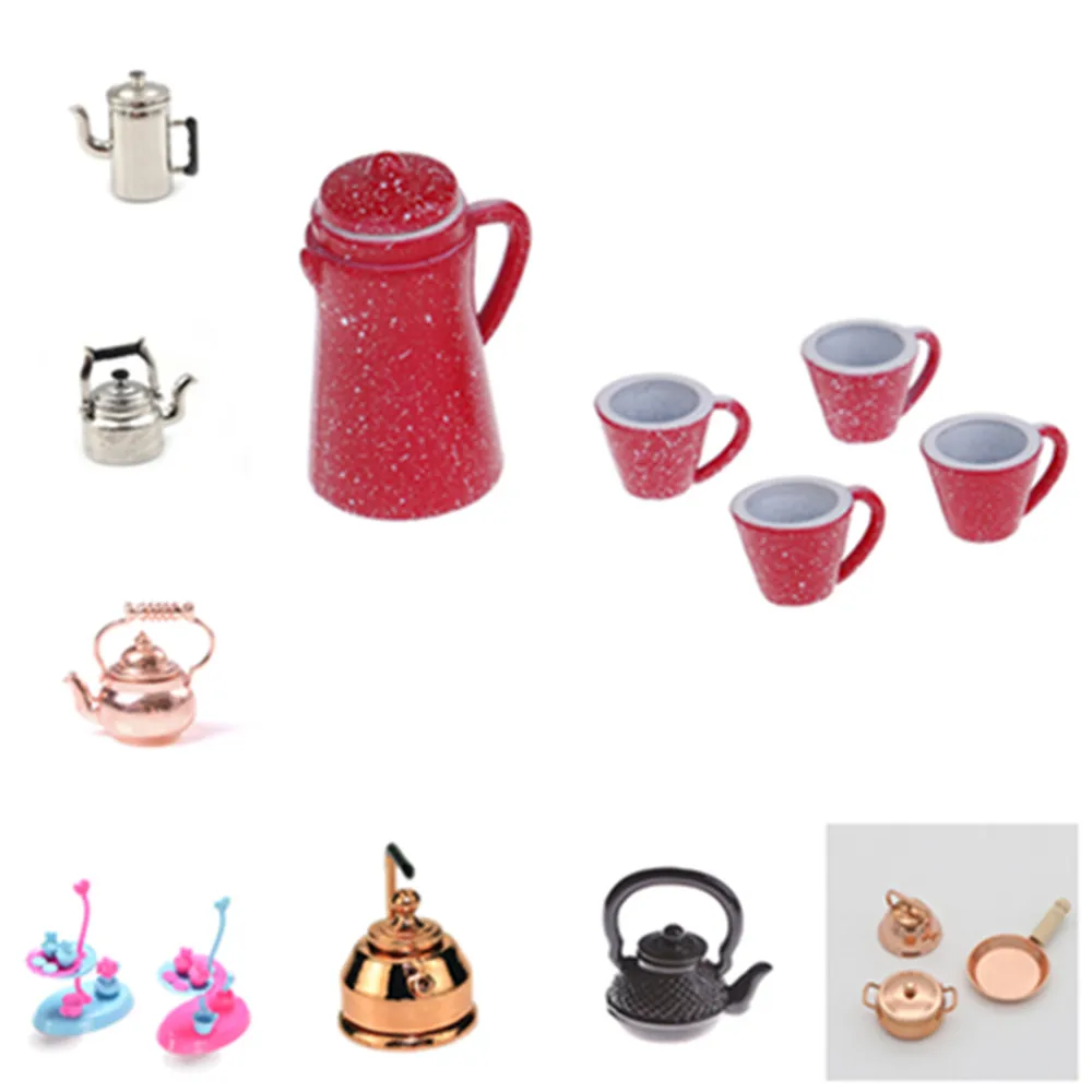 NEW Metal Kettle Simulation Furniture Tea Pot Kitchen Model Toys for Doll House Decoration 1/12 Dollhouse Miniature Accessories
NEW Metal Kettle Simulation Furniture Tea Pot Kitchen Model Toys for Doll House Decoration 1/12 Dollhouse Miniature Accessories