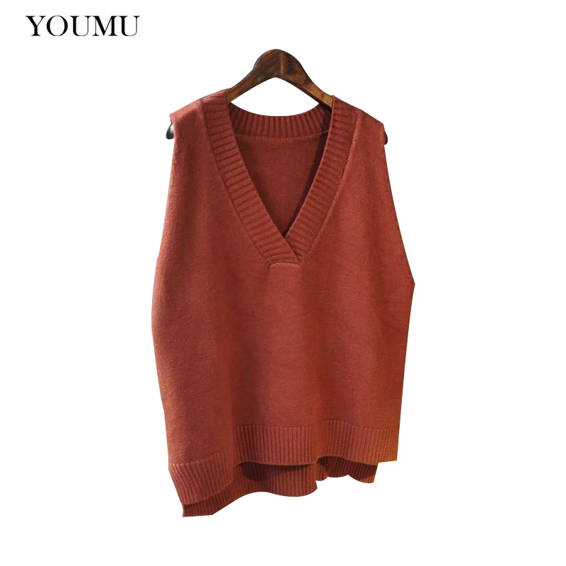 Women Office Lady V-Neck Sweaters Solid Sleeveless Knitted Pullovers Multicolors Fashion Loose Wind Autumn Preppy Style 916-379
Women Office Lady V-Neck Sweaters Solid Sleeveless Knitted Pullovers Multicolors Fashion Loose Wind Autumn Preppy Style 916-379