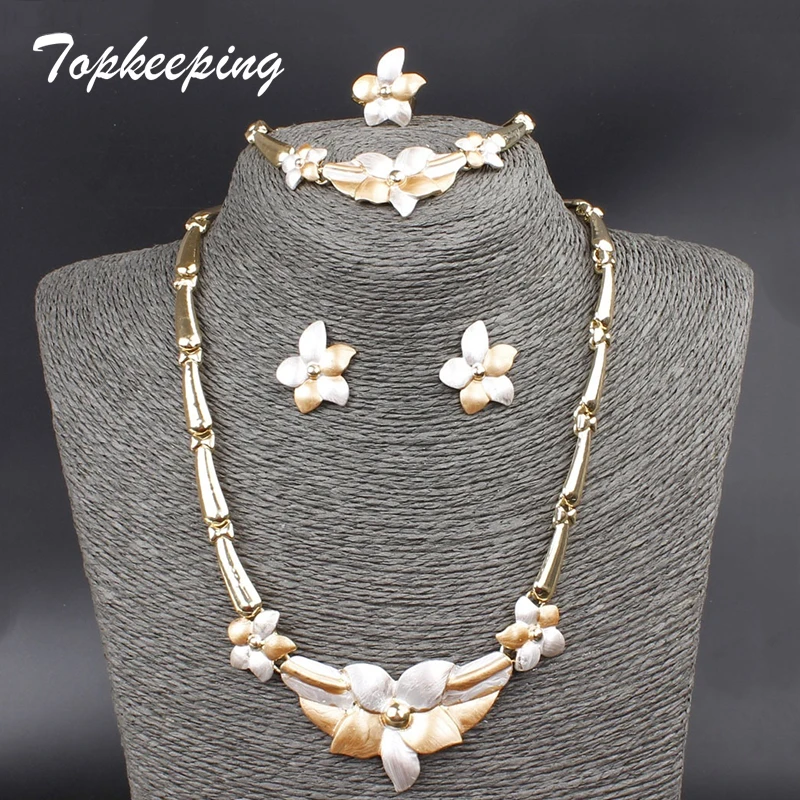Topkeeping Brand Women Fashion Jewelry Big Flower Pendant Wedding Austrian Crystal Necklace Bracelet Ring Earrings Jewelry Sets
Topkeeping Brand Women Fashion Jewelry Big Flower Pendant Wedding Austrian Crystal Necklace Bracelet Ring Earrings Jewelry Sets