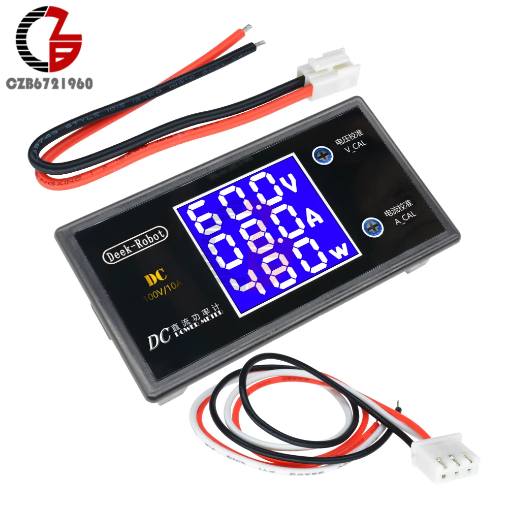 

DC 50V 100V 5A 10A Digital Voltmeter Ammeter Wattmeter Power Current Voltage Meter 250W 1000W High Power Volt Detector Tester