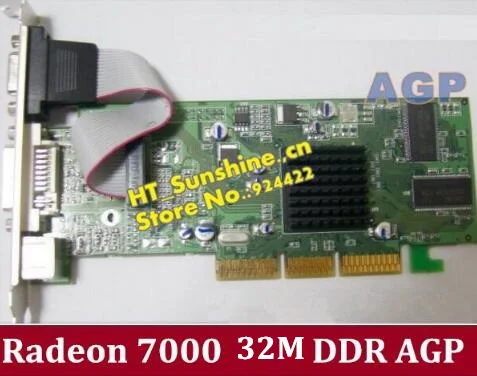 Free Shipping Brand New ATI Radeon 7000 32M DDR VGA/DVI/TVO AGP low-end AGP Graphic Card High Quality
Free Shipping Brand New ATI Radeon 7000 32M DDR VGA/DVI/TVO AGP low-end AGP Graphic Card High Quality
