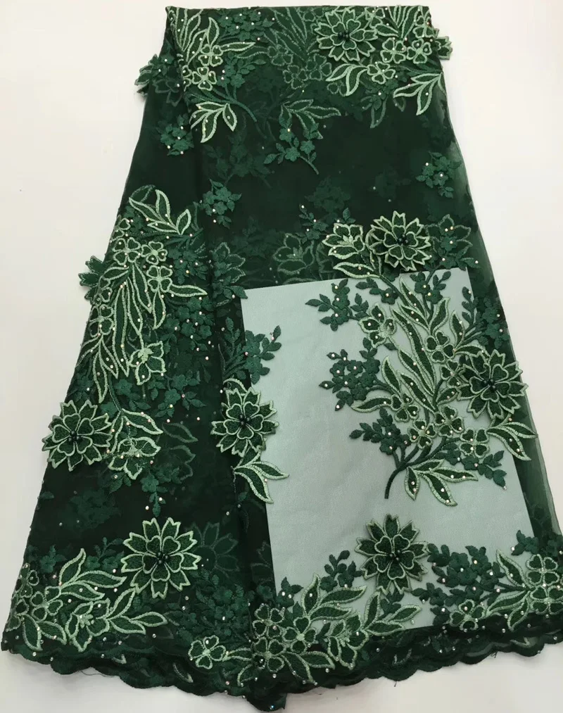 Free shipping (5yards/pc) High quality green African French net lace fabric with 3D flowers and beads stones for dress FLC932
Free shipping (5yards/pc) High quality green African French net lace fabric with 3D flowers and beads stones for dress FLC932