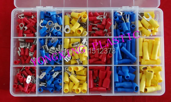 405PCS/box crimp connector insulated terminal block kit wire cable ferrules from 22-10AWG 18 size 3 Color
405PCS/box crimp connector insulated terminal block kit wire cable ferrules from 22-10AWG 18 size 3 Color