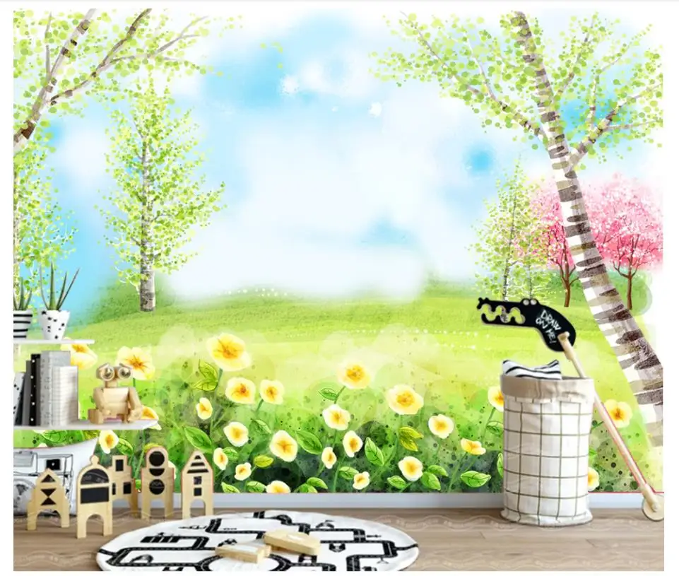 Custom photo wallpaper 3d murals wallpaper Hand-painted trees flowers children background wall decorative painting decoration
Custom photo wallpaper 3d murals wallpaper Hand-painted trees flowers children background wall decorative painting decoration