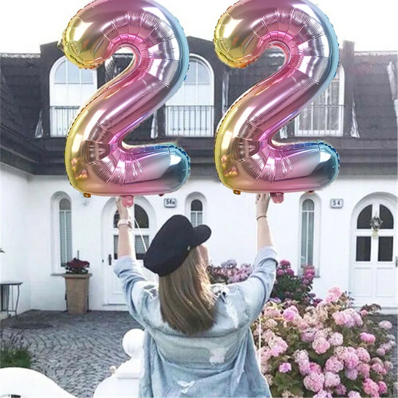 Iridescent Rainbow Digital Ballon 32inch Number Balloons Happy Birthday Heart Star Foil Balloon Wedding Party Decor Air Globos
Iridescent Rainbow Digital Ballon 32inch Number Balloons Happy Birthday Heart Star Foil Balloon Wedding Party Decor Air Globos