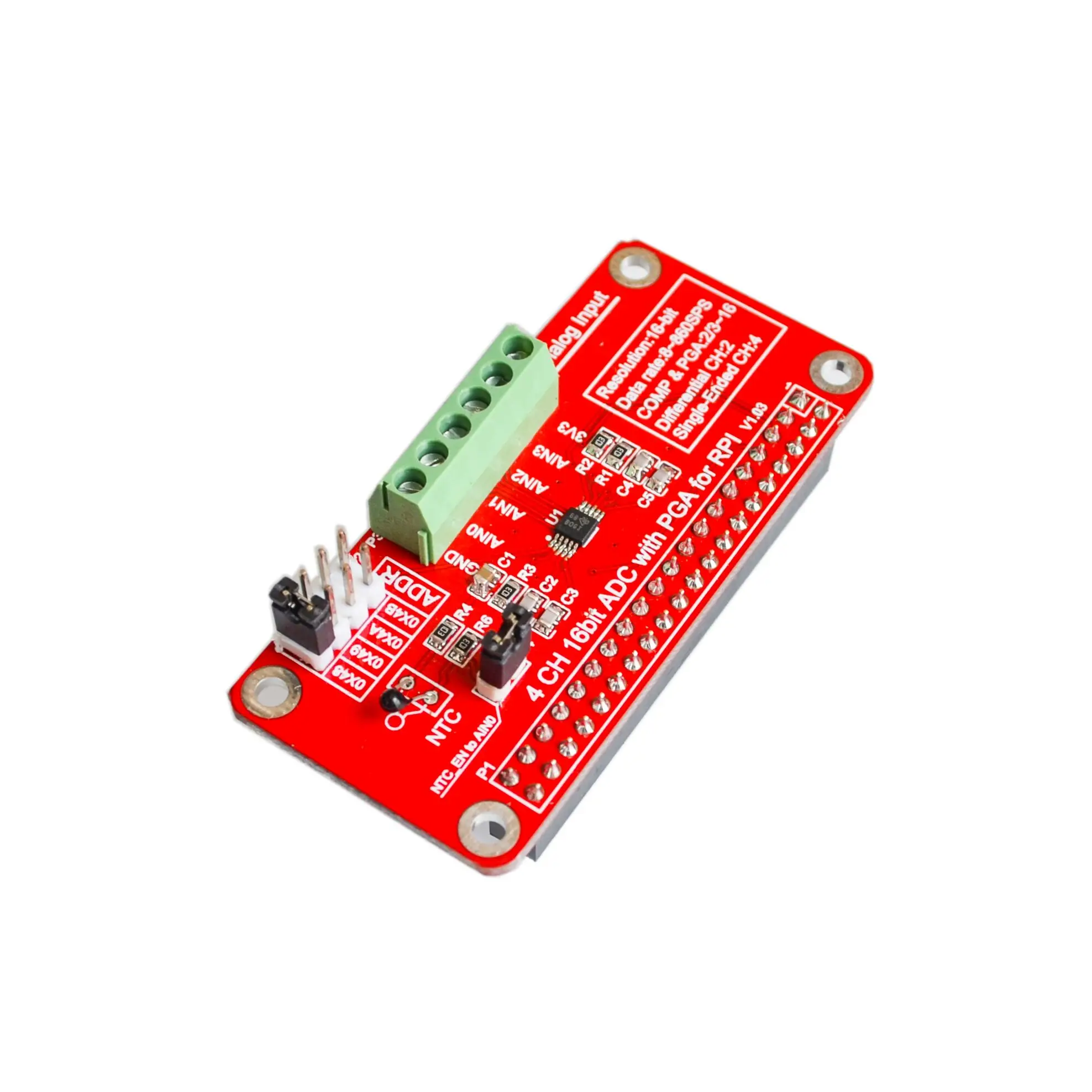 Модуль ADC 3 В ADS1115 для Raspberry Pi 3/2 / B + I2C RPI аналоговый и цифровой
