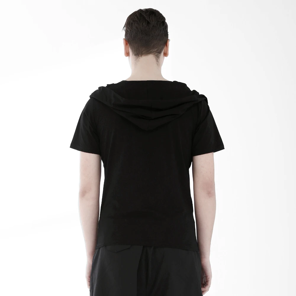 Punk Men Ripped Hoodies T-Shirt Personalized Short Sleeve T Shirt Casual Style Summer Basic Black Tee Shirt Top
Punk Men Ripped Hoodies T-Shirt Personalized Short Sleeve T Shirt Casual Style Summer Basic Black Tee Shirt Top