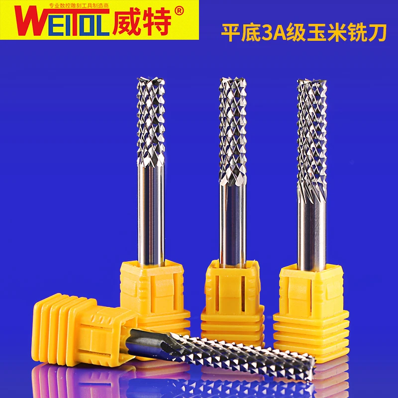 Weitol 1pcs 3A free shipping flat bottom corn teeth end mill PCB milling cutter electric wood hard material cutting tools
Weitol 1pcs 3A free shipping flat bottom corn teeth end mill PCB milling cutter electric wood hard material cutting tools