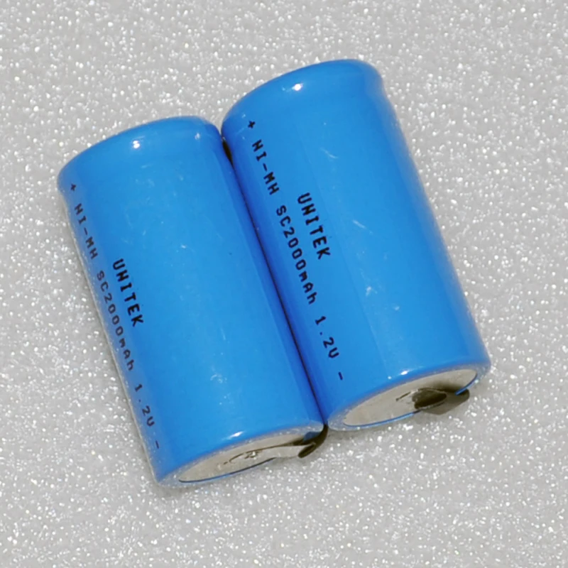 2 шт. Sub C SC 1 V Ni MH перезаряжаемая батарея 2000mah v nimh ячейка со сварочными штифтами