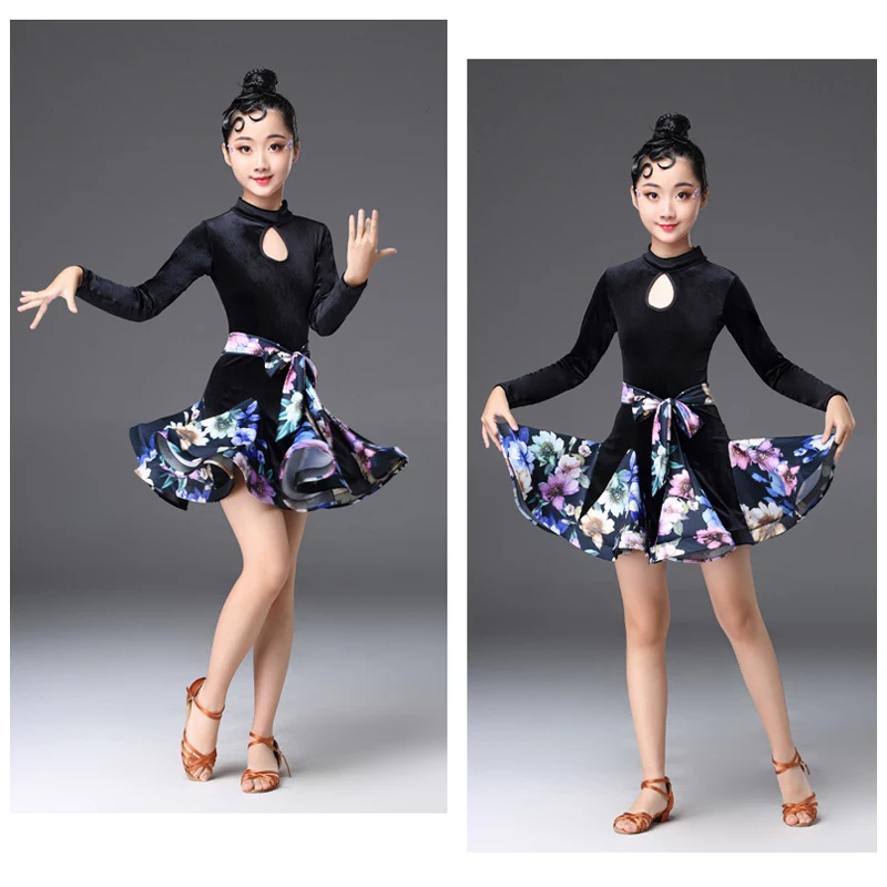 Children's Floral Skirt Latin Dance Cha-cha Rumba Samba Tango Skirt Practice Dance Performance Dancing Dress Costume DQT1068
Children's Floral Skirt Latin Dance Cha-cha Rumba Samba Tango Skirt Practice Dance Performance Dancing Dress Costume DQT1068