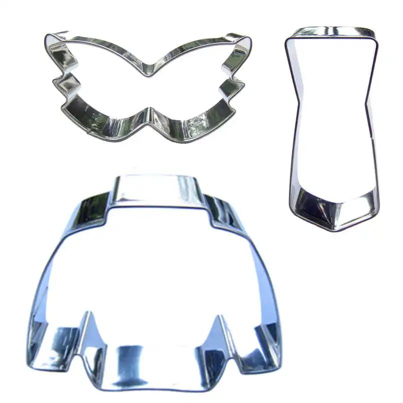 3pcs Shirts Masks Neckties Cookie Cutter Biscuit Press Stamp Embosser Sugar Pasty Cake DIY Baking Mould cake Cookie Baking Tools
3pcs Shirts Masks Neckties Cookie Cutter Biscuit Press Stamp Embosser Sugar Pasty Cake DIY Baking Mould cake Cookie Baking Tools