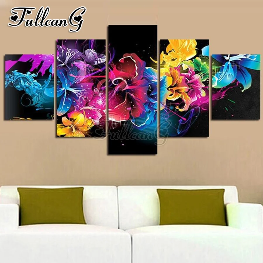 FULLCANG 3d diy diamond painting sale abstract colorful flowers 5 panel mazayka embroidery full square/round drill mosaic FC1116
FULLCANG 3d diy diamond painting sale abstract colorful flowers 5 panel mazayka embroidery full square/round drill mosaic FC1116