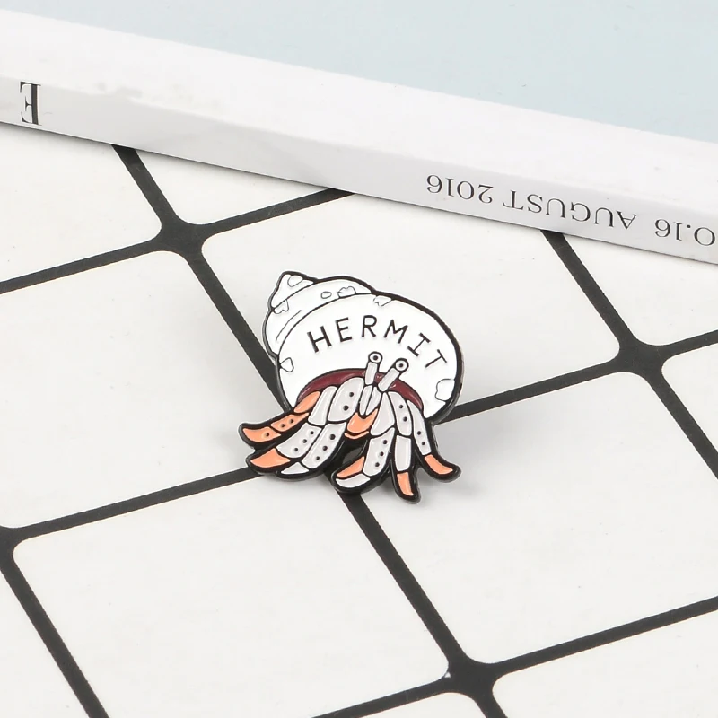 Introverting Feel Better At Home ! Hermit crab pin Animal Enamel brooches Lapel Pin For Coat Backpack
Introverting Feel Better At Home ! Hermit crab pin Animal Enamel brooches Lapel Pin For Coat Backpack