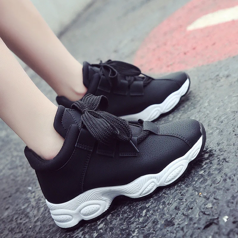 New Spring Fashion Lady Casual White Shoes Women brand Sneaker Black Leisure Thick Soled Shoes Flats zapatos de mujer
New Spring Fashion Lady Casual White Shoes Women brand Sneaker Black Leisure Thick Soled Shoes Flats zapatos de mujer