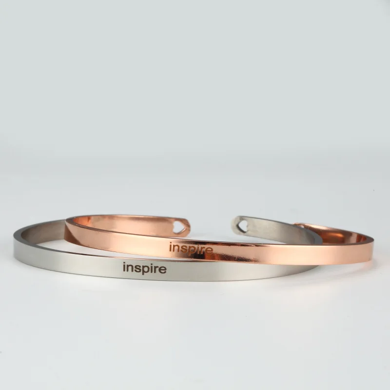 10PCS High Quality 4MM Inspirational Cuff Bangle Jewelry Lettering inspire DIY Fashion Stainless Steel Bracelet Jewelry
10PCS High Quality 4MM Inspirational Cuff Bangle Jewelry Lettering inspire DIY Fashion Stainless Steel Bracelet Jewelry