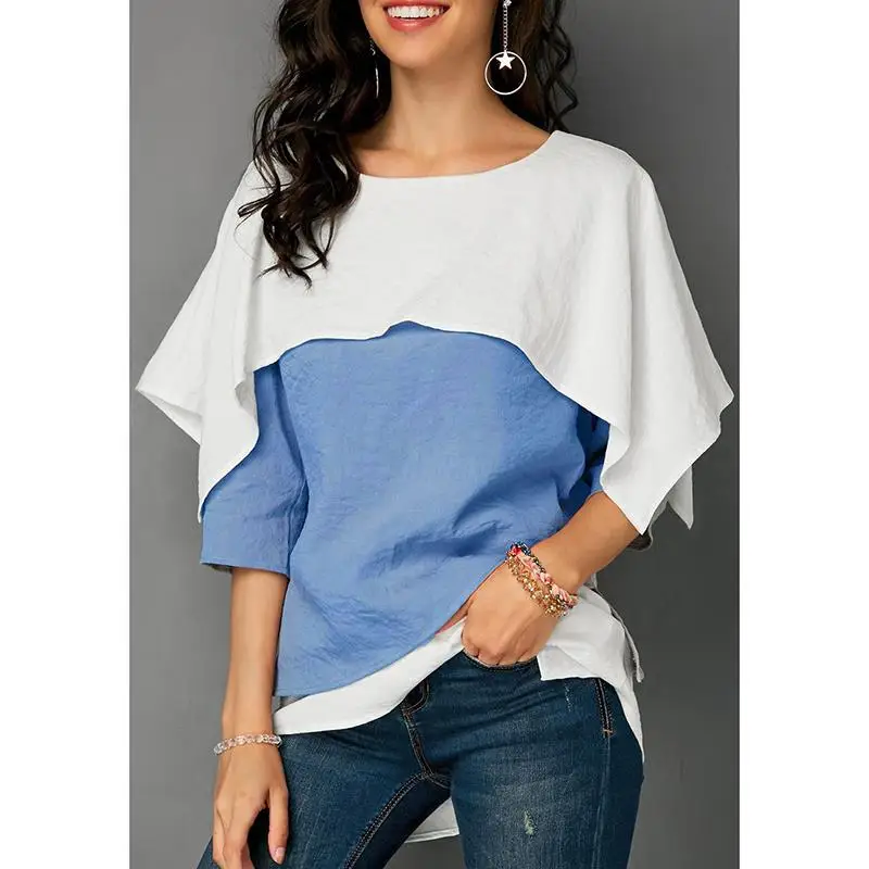 2019 Blusas Women Ladies Tops Autumn Causal 3/4 Sleeve Color Patchwork Tops Tee Shirts Femme Camisetas Mujer SJ248C
2019 Blusas Women Ladies Tops Autumn Causal 3/4 Sleeve Color Patchwork Tops Tee Shirts Femme Camisetas Mujer SJ248C
