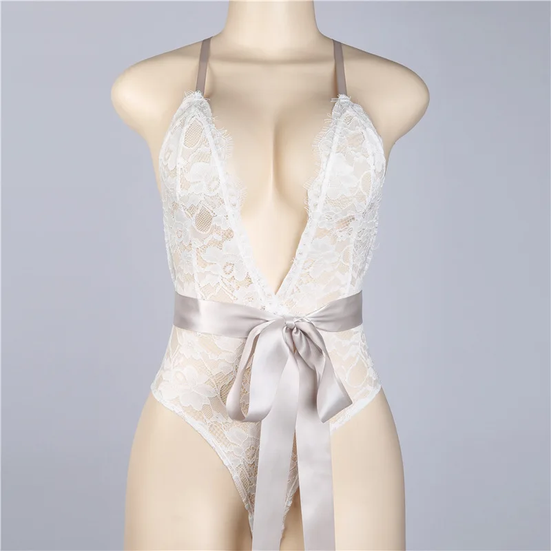 Womens V deep sleeveless backless sexy sheer lace female spaghetti strap embroidered Bodysuit hollowed out romper drawstring lin
Womens V deep sleeveless backless sexy sheer lace female spaghetti strap embroidered Bodysuit hollowed out romper drawstring lin