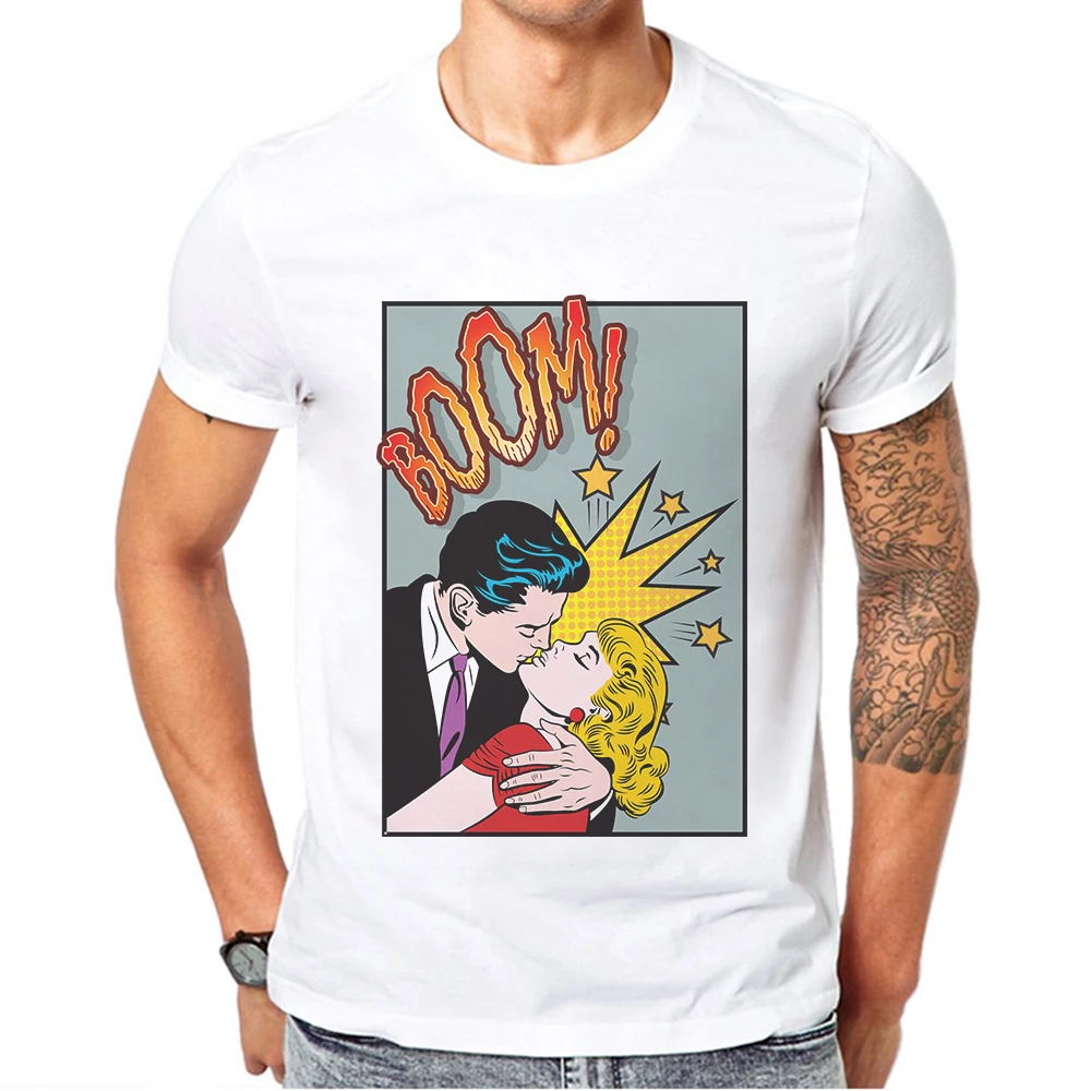 New Arrival 2019 Men T Shirt Comfortable 100% cotton Kiss Boom Printing White Short-sleeved Trend Cartoon Funny Mens Tee Shirts
New Arrival 2019 Men T Shirt Comfortable 100% cotton Kiss Boom Printing White Short-sleeved Trend Cartoon Funny Mens Tee Shirts