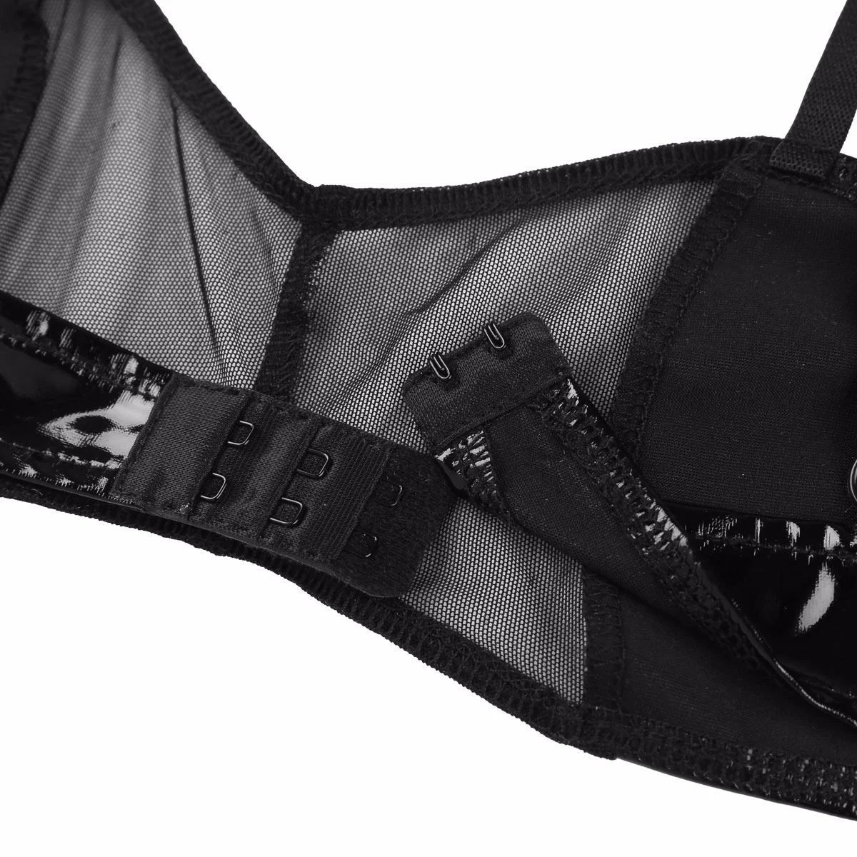 Women's Exotic Lingerie Bra Faux Leather See Through Hot Bras Mesh Wire-free No Pad Cups Bra Top Sexy Breathable Bralette
Women's Exotic Lingerie Bra Faux Leather See Through Hot Bras Mesh Wire-free No Pad Cups Bra Top Sexy Breathable Bralette