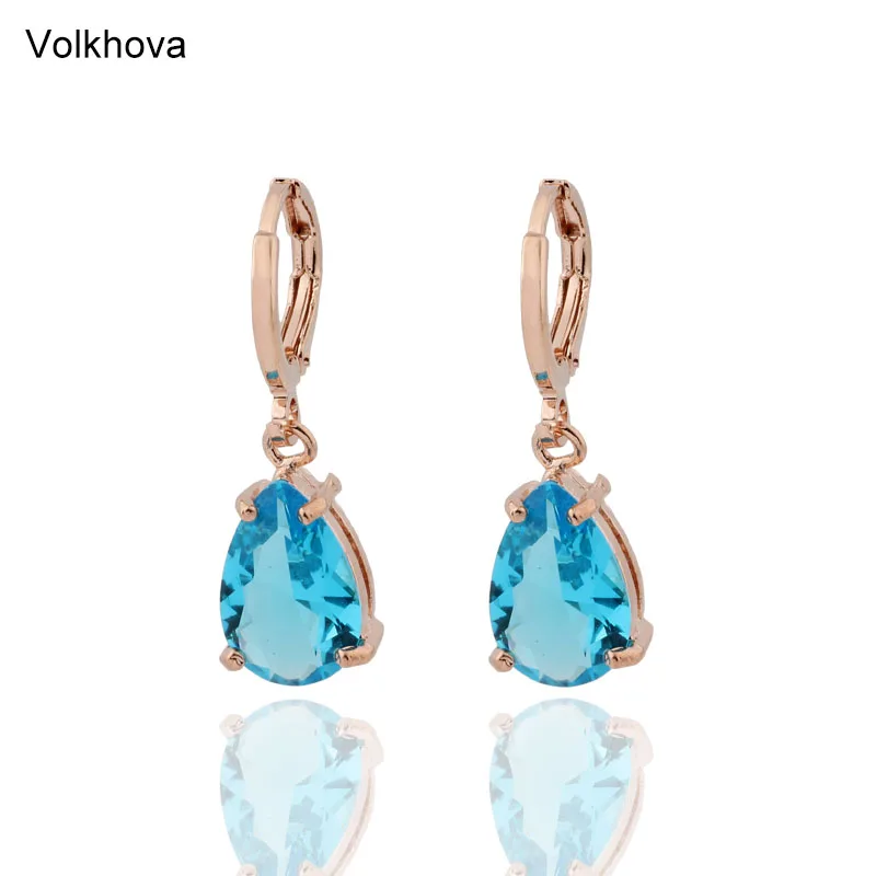 Volkhova 585 Rose Gold Color CZ Zircon Drop Earrings For Women Fashion Wedding Dangle Jewelry Earring 7 Colors
Volkhova 585 Rose Gold Color CZ Zircon Drop Earrings For Women Fashion Wedding Dangle Jewelry Earring 7 Colors