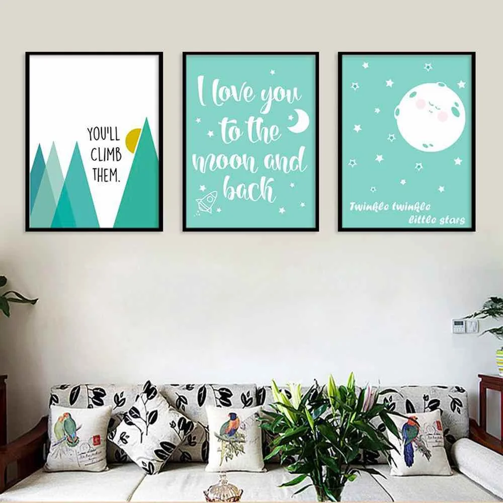 HAOCHU Cartoon Planet Love Dream Canvas Painting Living Room Home Decor Painting Print Poster Simple Nordic Wall Picture
HAOCHU Cartoon Planet Love Dream Canvas Painting Living Room Home Decor Painting Print Poster Simple Nordic Wall Picture