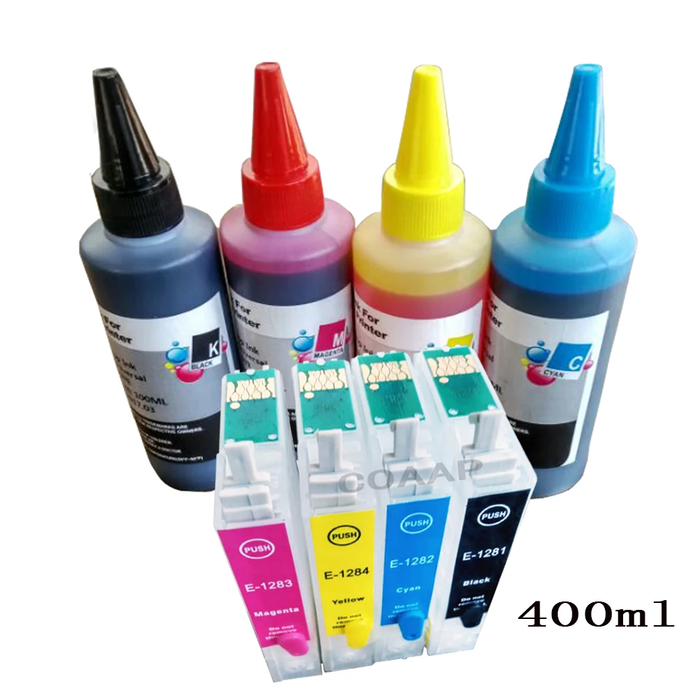Многоразовый высококачественный пигмент + краситель для принтера EPSON Stylus S22 SX123 SX235W SX425W SX435W SX420W T1281-T1284
Многоразовый высококачественный пигмент + краситель для принтера EPSON Stylus S22 SX123 SX235W SX425W SX435W SX420W T1281-T1284