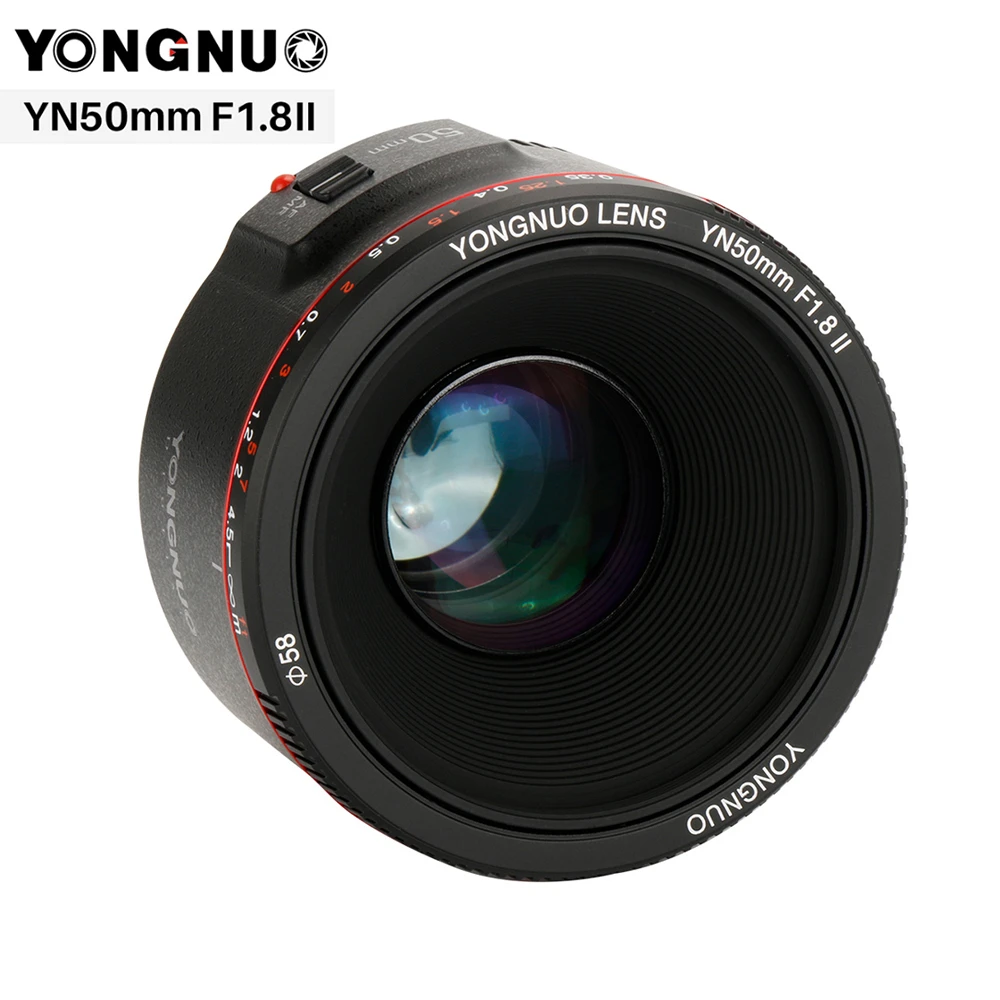 Объектив YONGNUO YN50mm F1.8 II с автофокусом Большая диафрагма эффект боке для камер Canon EOS