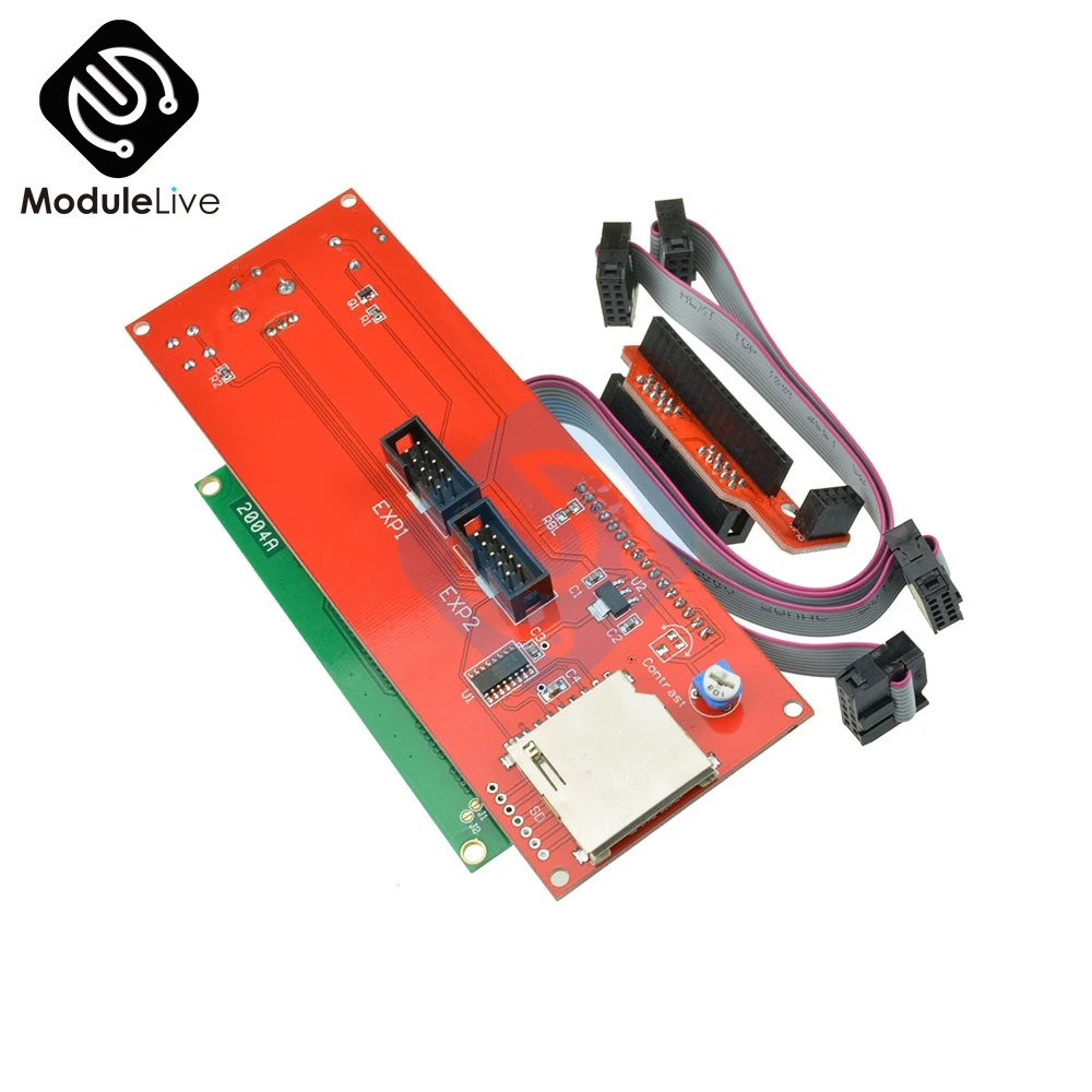 LCD Display 3D Printer Reprap Smart Controller Reprap Ramps 1.4 2004LCD Control with adapter Mendel
LCD Display 3D Printer Reprap Smart Controller Reprap Ramps 1.4 2004LCD Control with adapter Mendel