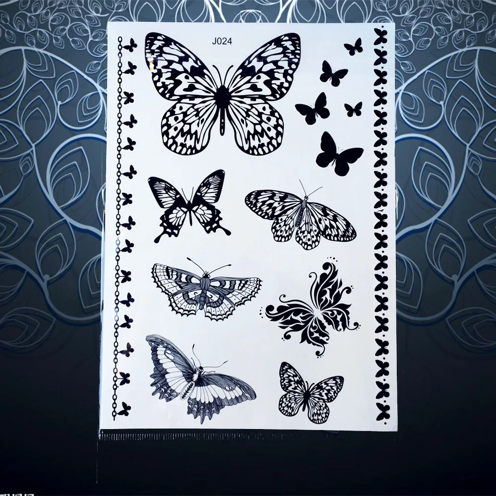 1PC Party Makeup Black Flash Tattoo Sexy Butterfly Bracelet Design Waterproof Temporary Tattoo Choker Jewel Tattoo Sticker PBJ24
1PC Party Makeup Black Flash Tattoo Sexy Butterfly Bracelet Design Waterproof Temporary Tattoo Choker Jewel Tattoo Sticker PBJ24
