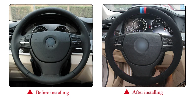 Hand sewing custom Black Suede 3 color Marker Car Steering Wheel Cover for BMW F30 316i 320i 328i
Hand sewing custom Black Suede 3 color Marker Car Steering Wheel Cover for BMW F30 316i 320i 328i