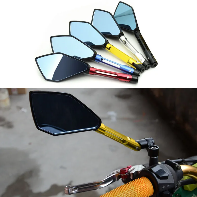 Hot 1 Pair Motorcycle Rearview Mirrors Pentagon Handlebar Side Mirror for Honda Yamaha Suzuki Kawasaki BX
Hot 1 Pair Motorcycle Rearview Mirrors Pentagon Handlebar Side Mirror for Honda Yamaha Suzuki Kawasaki BX